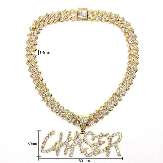 Collar Personalizado Hip-Hop con Letras Estilo Europeo Americano - Image 3