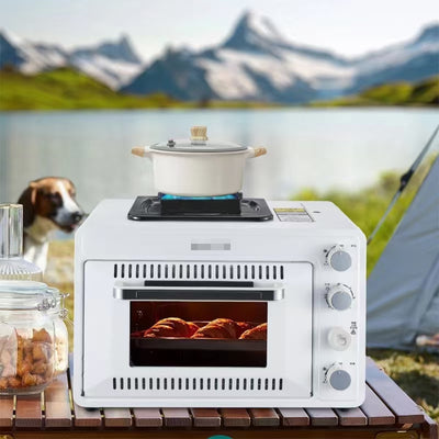 Horno y Estufa Portátil 2 en 1 a Gas para Exterior