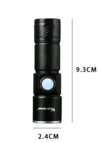 Luz Frontal LED para Bicicleta de Montaña - Recargable USB con Zoom Ajustable - Image 7