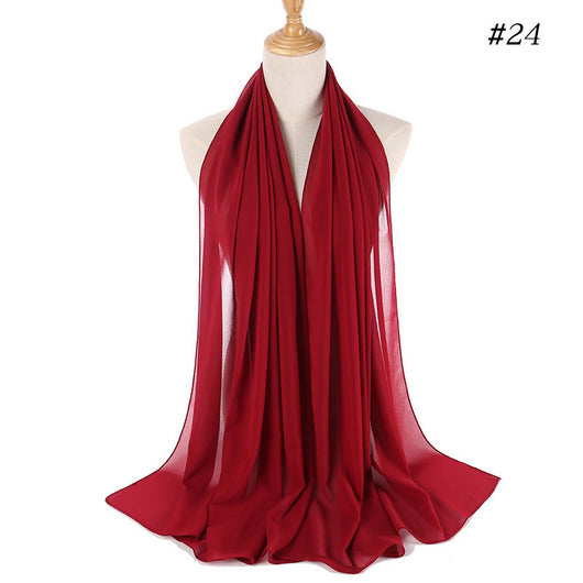 Pañuelo de Gasa de Perla Liso y Versátil para Mujer - Image 2