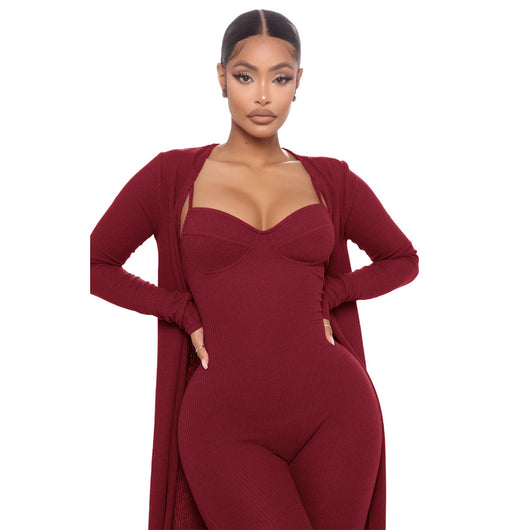 Jumpsuit Casual Mujer con Chaqueta Larga de Manga Larga - Image 6