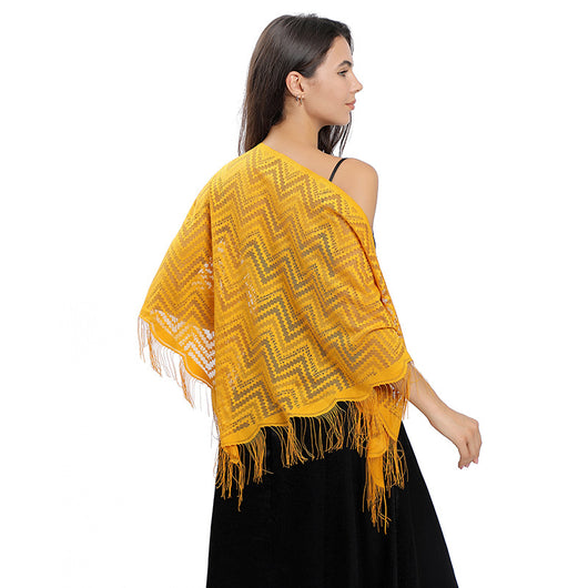 Vestido de Noche con Capa de Encaje y Escote Triangular - Image 38
