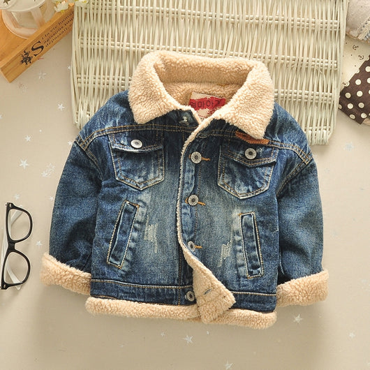 Chaqueta Infantil Acolchada con Cuello de Piel Estilo Coreano - Image 14