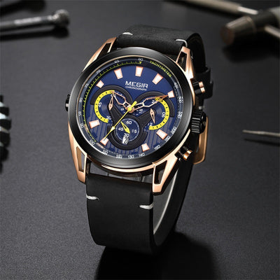 Reloj Deportivo para Hombre Cronógrafo Azul Cuarzo - Image 10