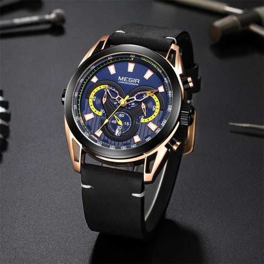 Reloj Deportivo para Hombre Cronógrafo Azul Cuarzo - Image 10
