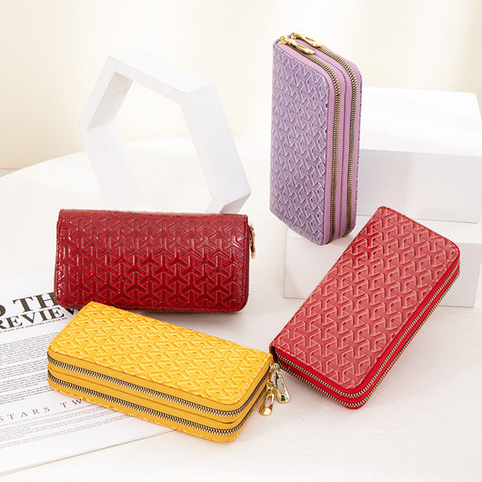 Bolso Móvil de Cuero Brillante con Doble Compartimento y Rayas - Image 17