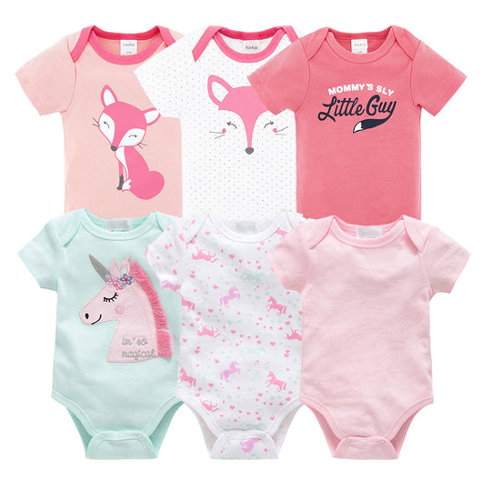 Set de 6 Bodis Cortos para Bebé - Ropa Cómoda y Práctica - Image 16