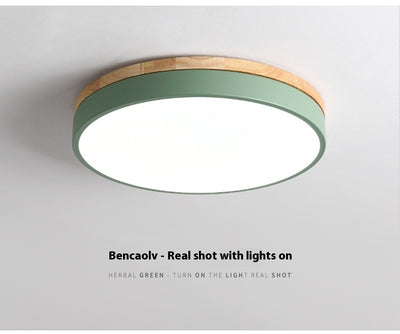 Lámpara de Techo LED Macaron Redonda para Dormitorio y Sala de Estar - Image 20