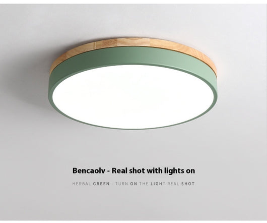 Lámpara de Techo LED Macaron Redonda para Dormitorio y Sala de Estar - Image 20
