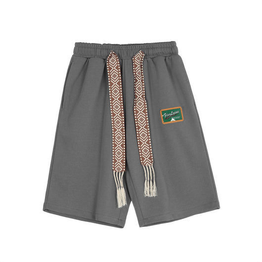 Pantalones Cortos Casual Streamer con Cintura Elástica para Hombre - Image 8