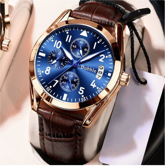 Reloj Automático de Cuarzo Luminoso Resistente al Agua con Seis Agujas para Hombre - Image 14