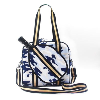 Bolsa Deportiva Tenis Crossbody a Rayas con Bandolera - Image 6
