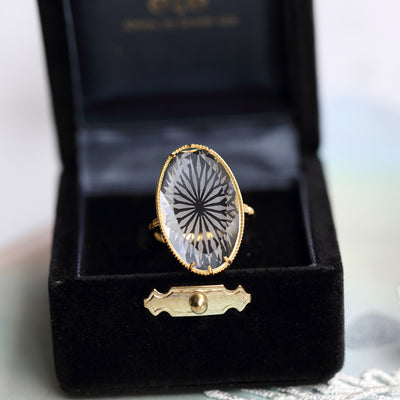 Anillo Floral Flotante de Cristal Hielo - Colección Verano Vintage - Image 12