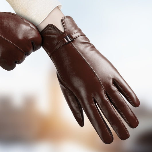 Guantes de Ciclismo Deportivos Coreanos con Pantalla Táctil de Cuero de Oveja - Image 5