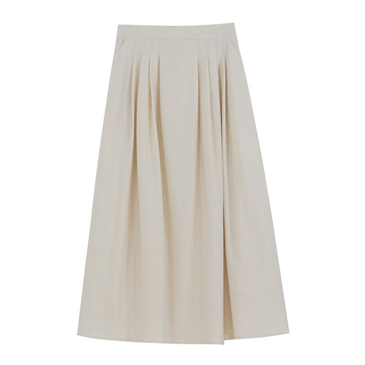 Falda A-línea Corta de Algodón y Lino - Corte Slim - Image 12
