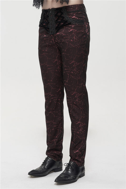 Pantalones de Vestir Rectos para Hombre con Cintura Simulada - Image 11