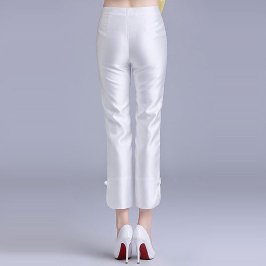 Pantalones Casuales Bordados Slim Fit Tipo Capri - Tendencia Actual - Image 7
