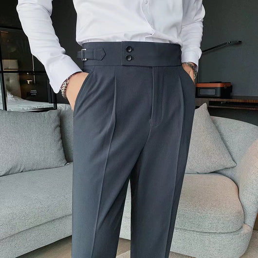 Pantalones Cropped Casuales de Corte Recto para Hombre - Image 4