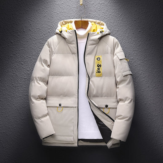 Chaqueta Acolchada Casual con Capucha para Hombre - Image 10
