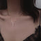 Collar de Plata Esterlina S925 con Barra Vertical de Diamantes Micro - Elegancia Temperamental para Mujer