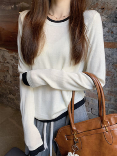 Blusa Larga de Dos Capas con Textura Cepillada para Mujer - Image 21
