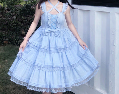 Vestido Lolita JSK Tirantes Colores Sólidos Estilo Sweet Hot Girl - Image 12