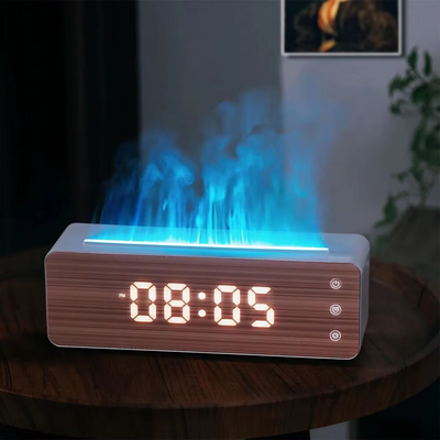 Difusor Humidificador con Efecto Llama, Reloj y Lámpara Ambiental - Image 5