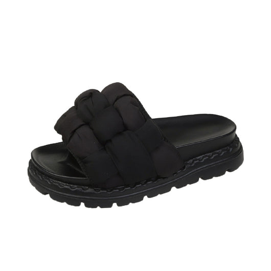 Pantuflas Tejidas de Suela Gruesa para Mujer - Comodidad de Verano - Image 15