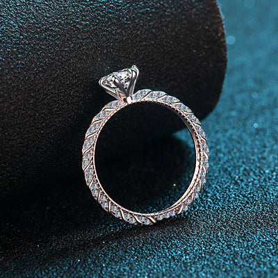Anillo de Plata Esterlina con Diamantes Completos y Seis Puntas - Image 10