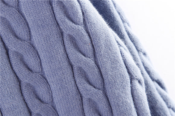 Cardigan de Lana Tejida para Mujer con Puños Ajustados
