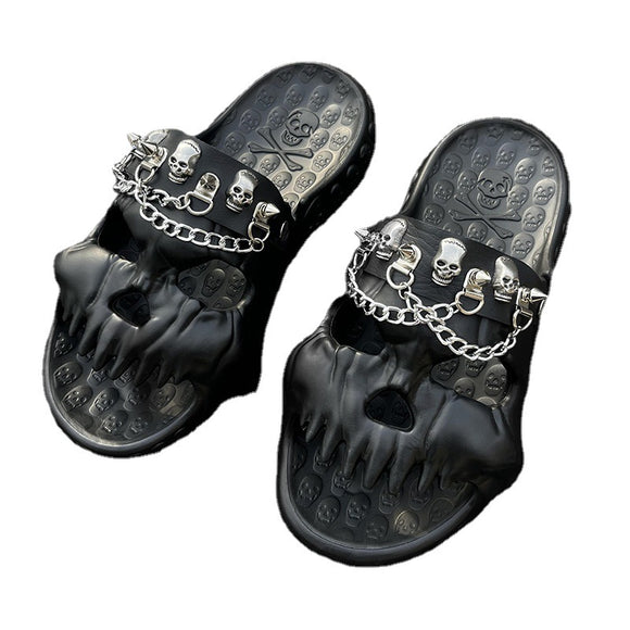Pantuflas Cráneo con Suela Antideslizante Reforzada