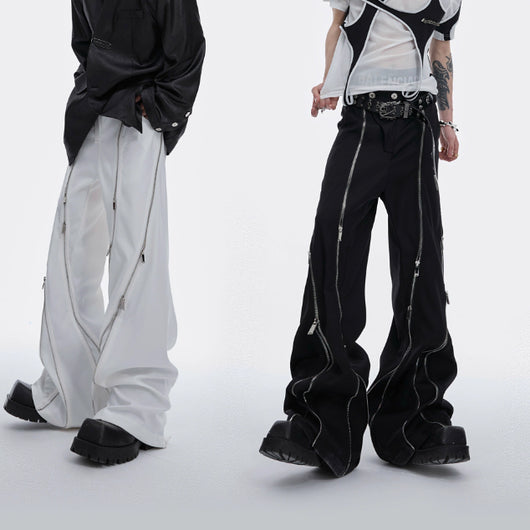 Pantalón de Traje con Diseño de Cierre Deconstruido y Micro-Tirador - Image 9