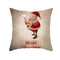 Funda de Almohada Navideña con Diseño de Abuelo Papá Noel