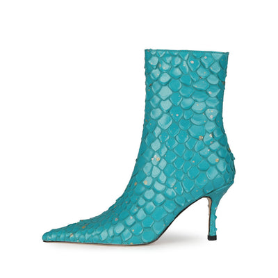 Botas Cortas Escamas de Pez Color Sólido Primavera - Image 4