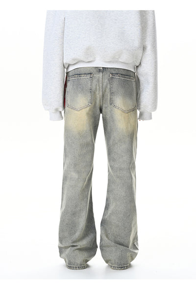 Pantalones Holgados con Bordado Vintage y Cierre - Image 9