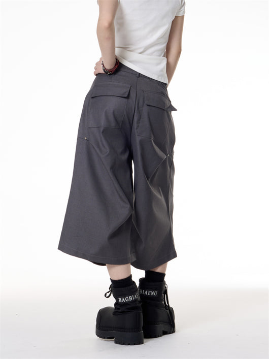 Jumpsuit Ancho de Tiro Bajo con Pliegues y Corte Relajado - Image 11
