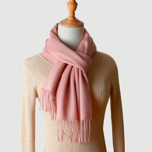 Bufanda de Cachemira Pura Colores Sólidos para Otoño e Invierno - Image 8