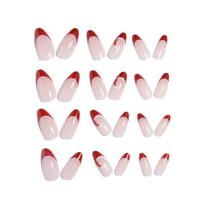 Uñas Postizas Navideñas Acabado Francés Premium - Image 10