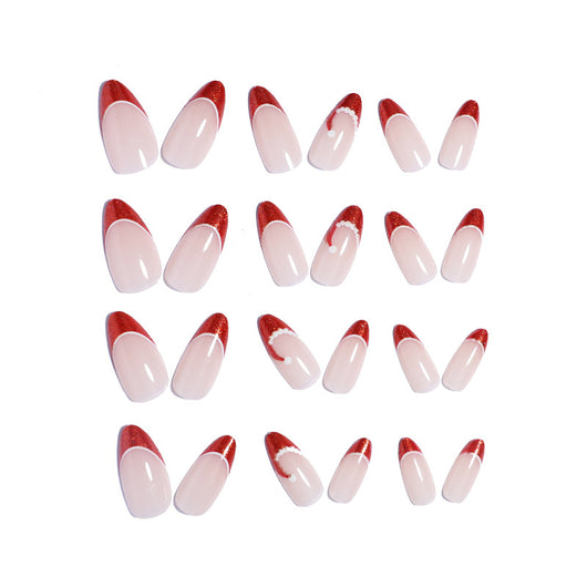Uñas Postizas Navideñas Acabado Francés Premium - Image 10