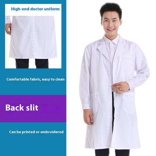Bata Blanca de Laboratorio Manga Larga Unisex - Image 11