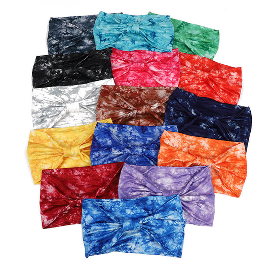 Banda Deportiva Ancha Tie-Dye Absorbente de Sudor para Mujeres - Image 2