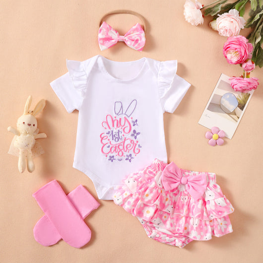 Conjunto de Verano para Niñas con Bordados - 4 Piezas - Image 4