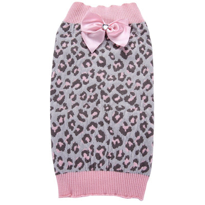 Suéter para Mascota Estampado Leopardo Rosa con Lazo - Image 7