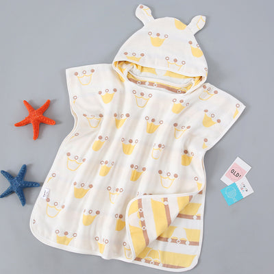 Capa de Baño Infantil con Capucha de Algodón Gasa Pura - Image 16