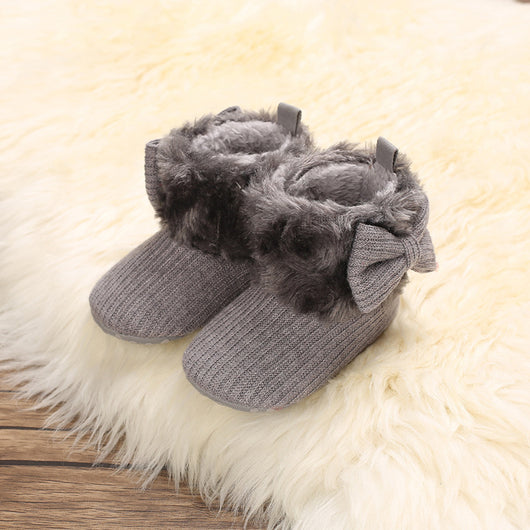 Botitas de Nieve para Bebés 0-1 Años con Diseño de Moño Tejido - Image 21
