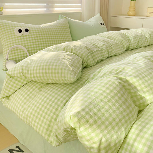 Juego de Cama Ojos Grandes - Funda Nórdica 4 Piezas Efecto Satinado - Image 7