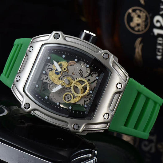 Reloj de Cuarzo Esqueleto Transparente Personalizado con Doble Movimiento