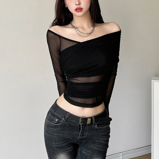 Blusa Ajustada de Manga Larga Elegante para Mujer - Image 8