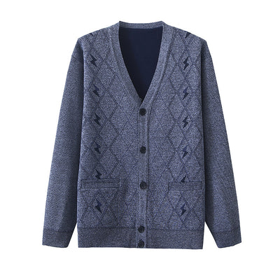 Suéter Oversized de Manga Larga para Papá - Tallas Grandes Primavera Otoño - Image 8