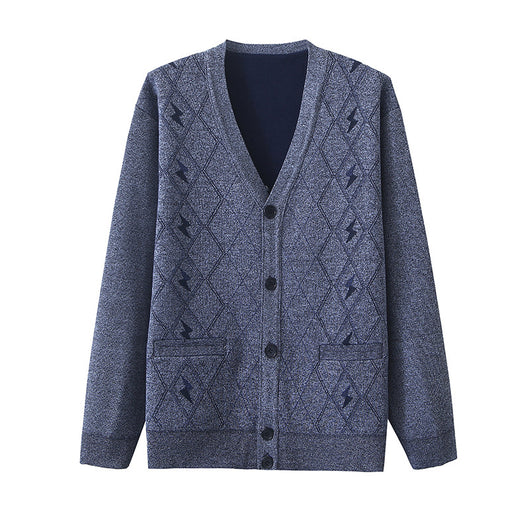 Suéter Oversized de Manga Larga para Papá - Tallas Grandes Primavera Otoño - Image 8